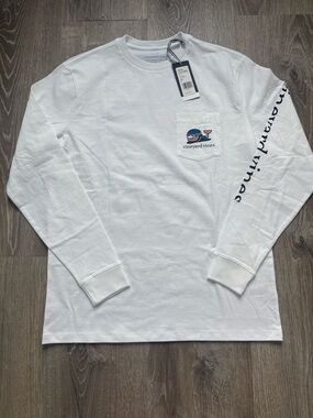 NWT Vineyard Vines Men’s White Long-Sleeve Snowboard Tee Size S